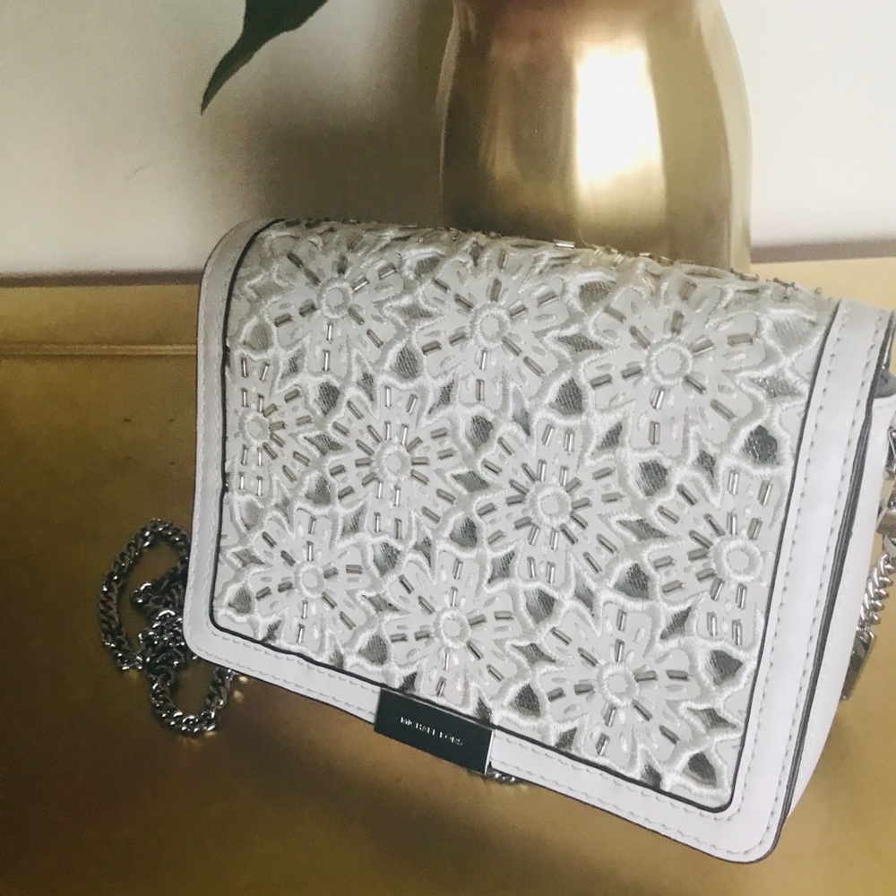 NWOT Michael Kors White Floral Crossbody Bag